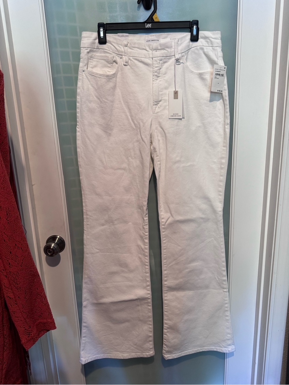 Good American White Flare Jeans